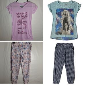 Girls Size 10 Clothing Bundle – 2 Shirts & 2 Flowy Pants
